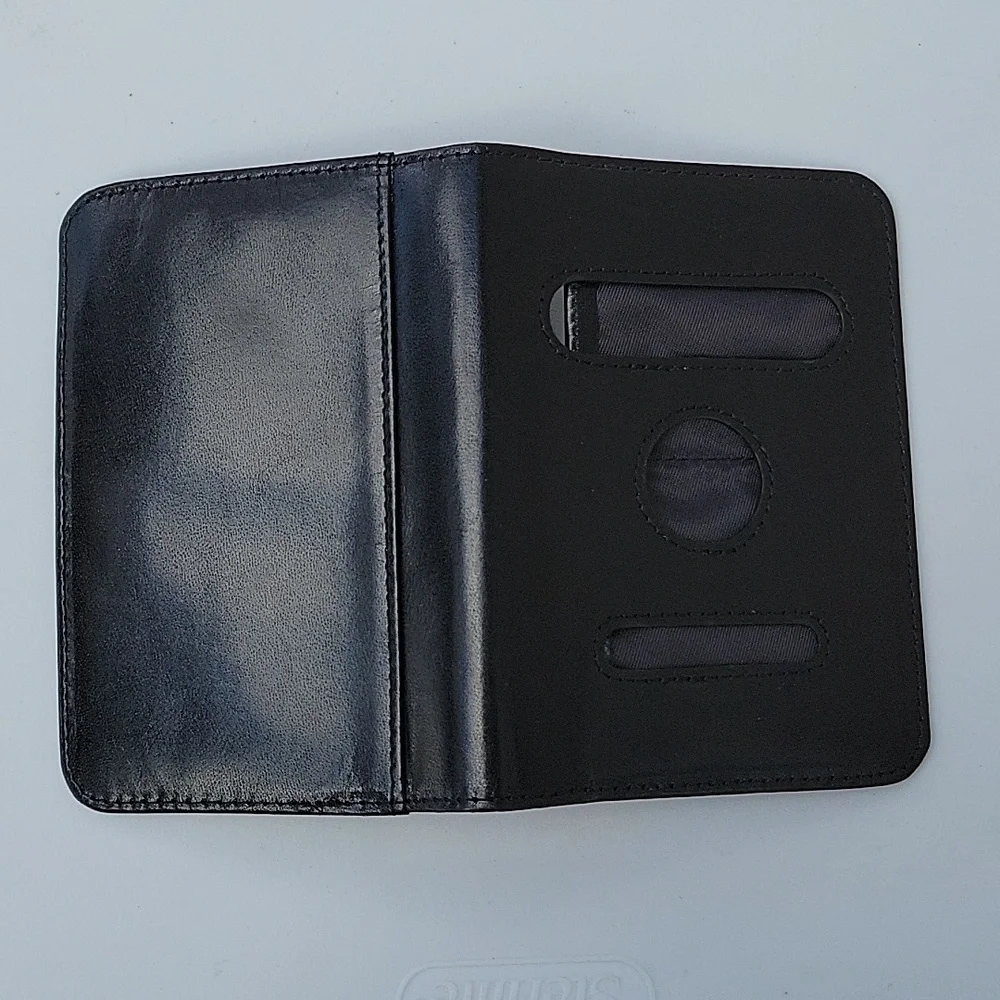 Passport Cover Genuine Black Buffered Italian Soft Leather Unisex Vera Pele Rome